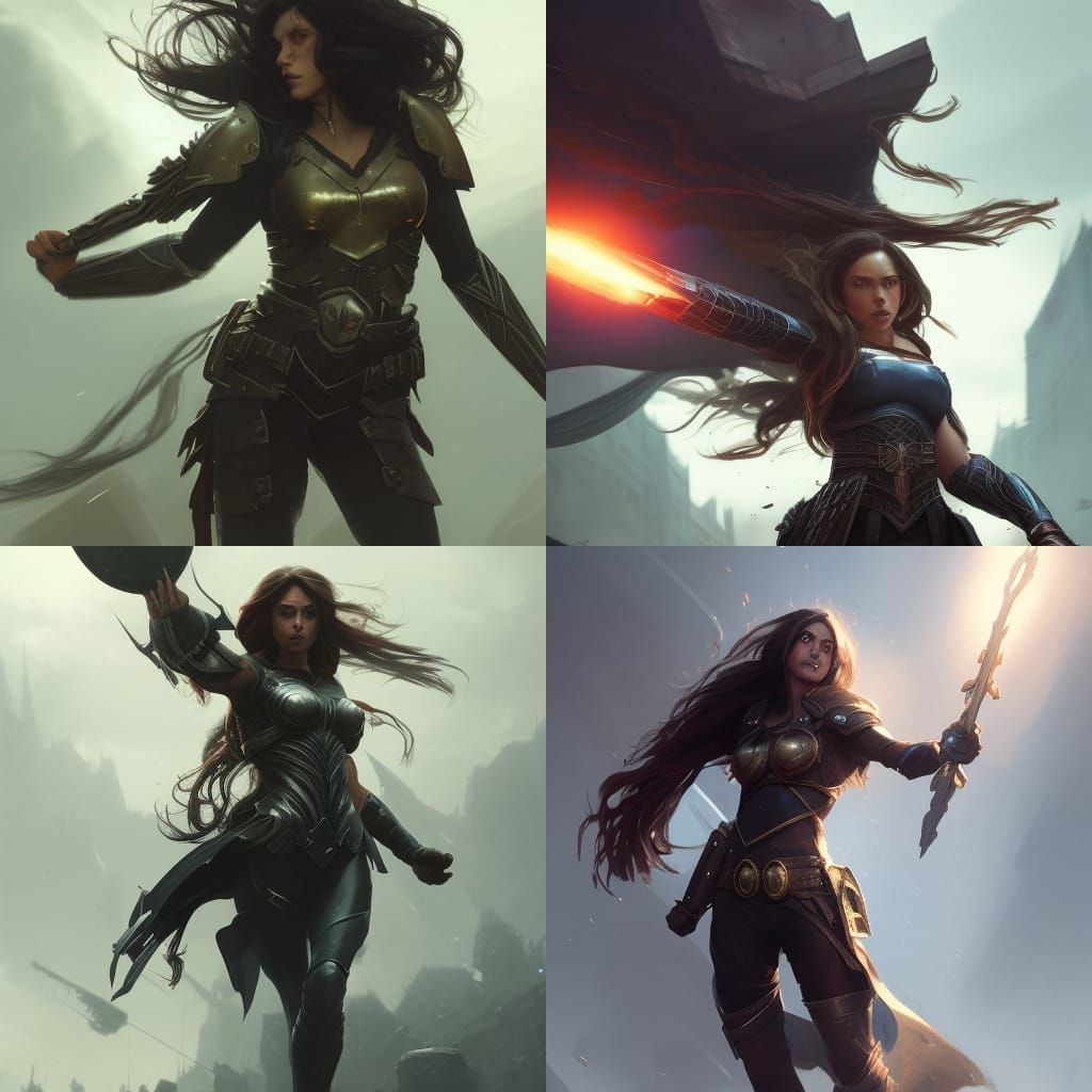 Fantasy Superhero with Shield Concept Art