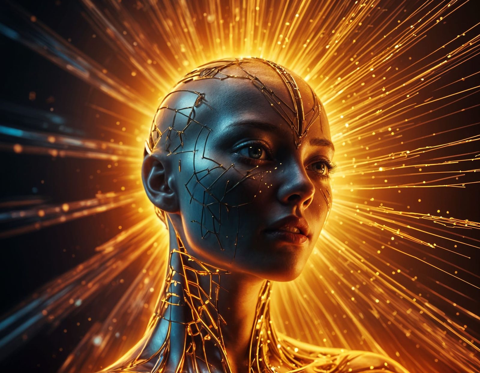 Inner Aura of a Goddess in Hyper-Maximalism Digital Painting