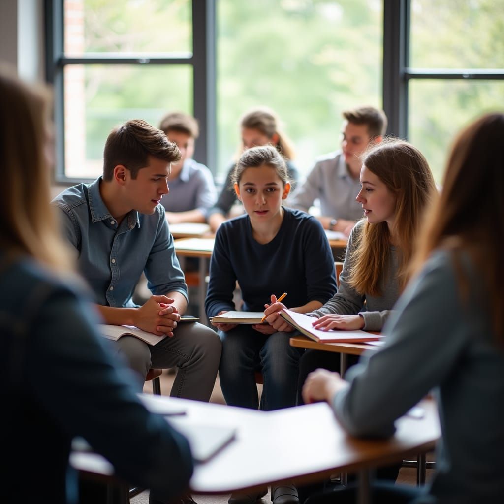 Middle Schoolers in Rhetoric Debate, Documentary Photography