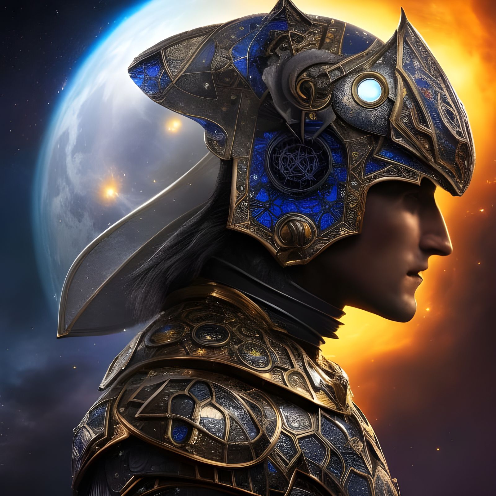 Ethereal Knight in Moonlight Armor