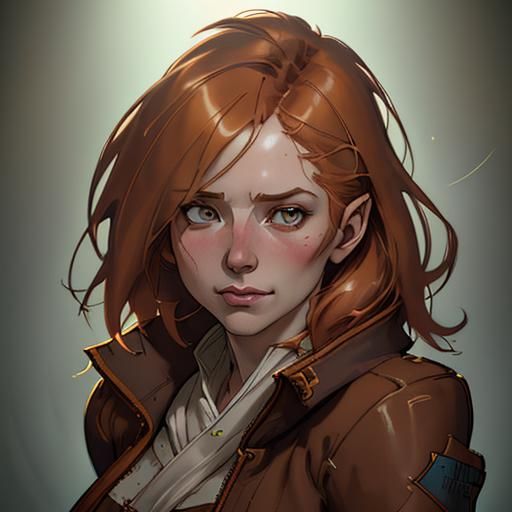 Detailed Portrait of Ginger Woman in Unreal Engine 5