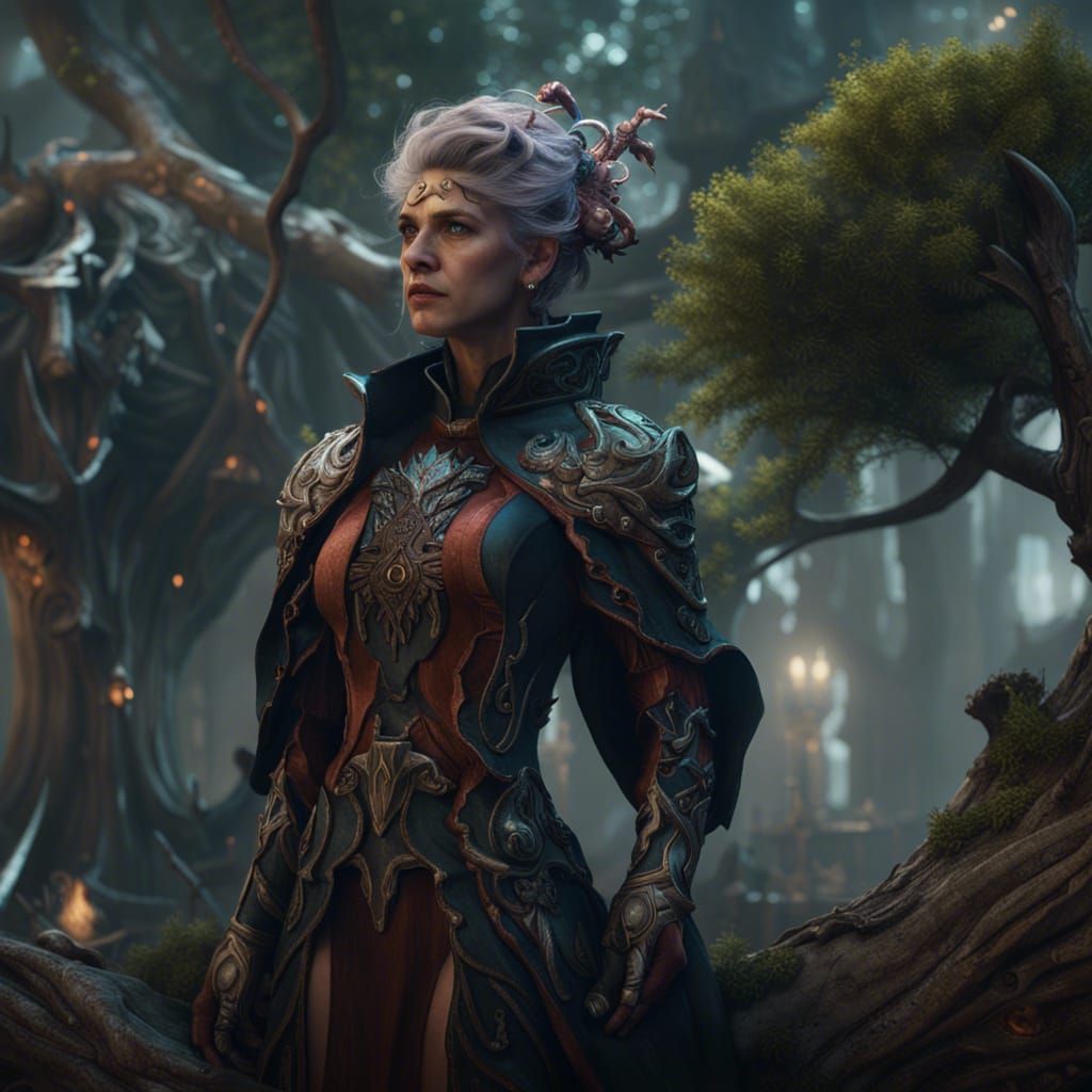 Dystopian Mage Woman: Fantasy Art in Unreal Engine