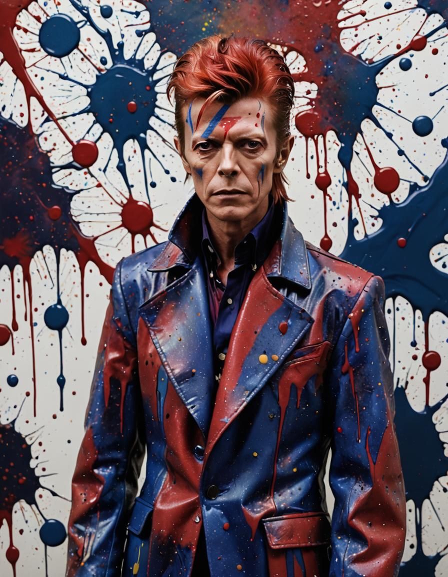 David Bowie Zombie Action Figure in Bacon Style