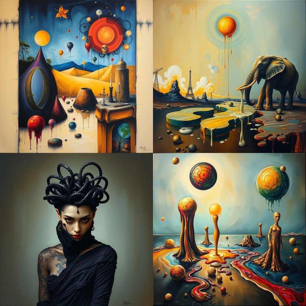 Surrealistic Dreamscape in Acrylic