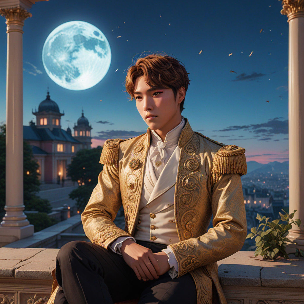 Regency Era BTS J Hope Portrait in Stunning 3D Anime Style