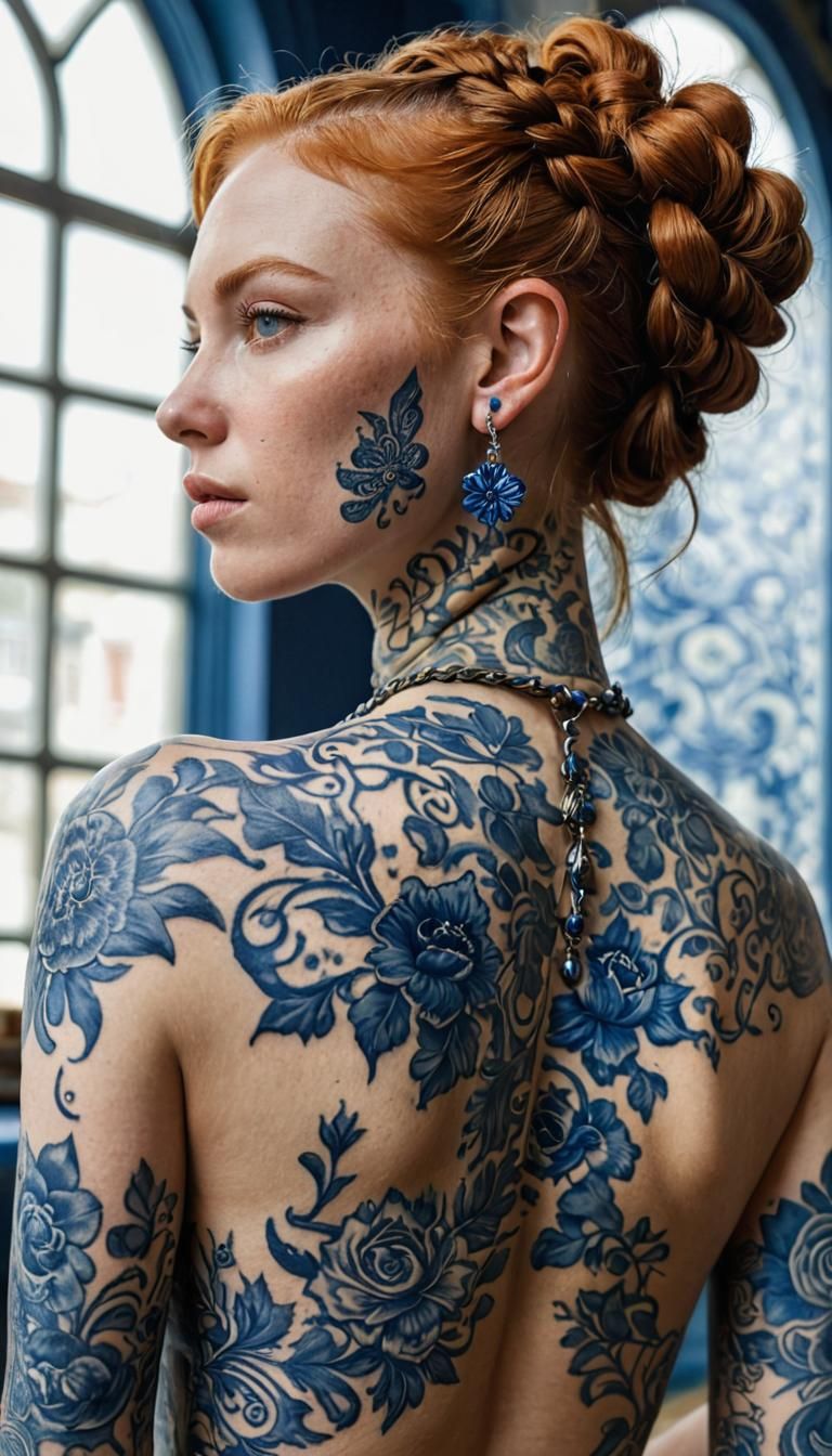 ‘The Girl with the Delft Blue Tattoo’ © UnitedStatesOfDaan 2024
