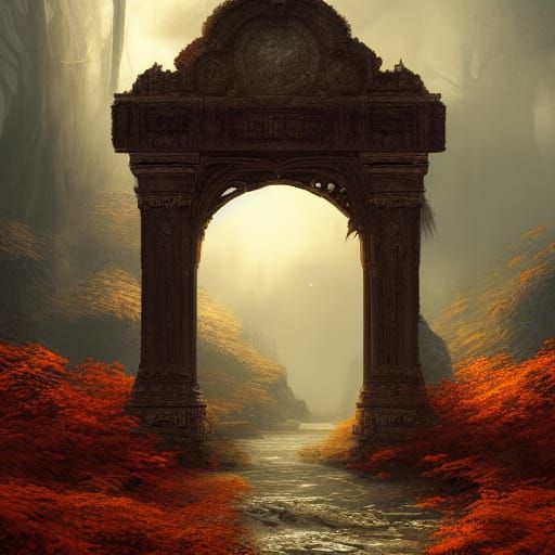 Dark Fantasy: Ancient Door to Another World