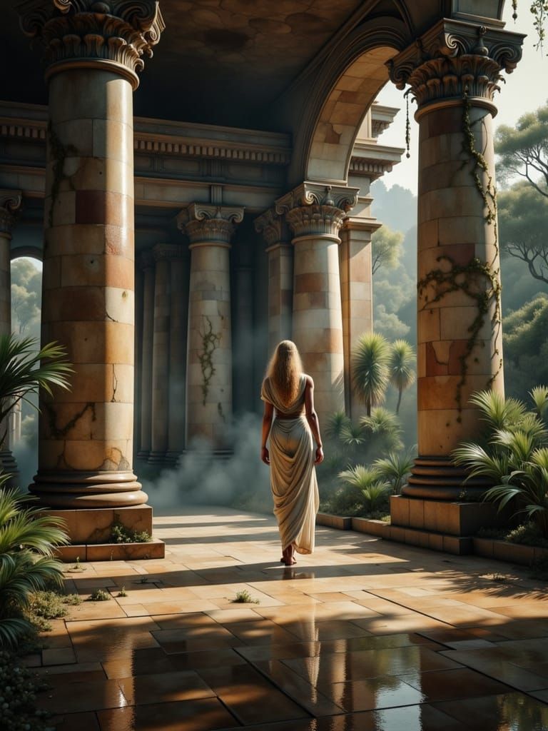 Ancient Roman Woman in Soft Golden Light