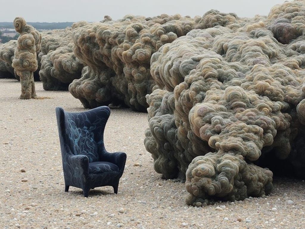 Ethereal Crystal Installation in Futuristic Architectural Co...