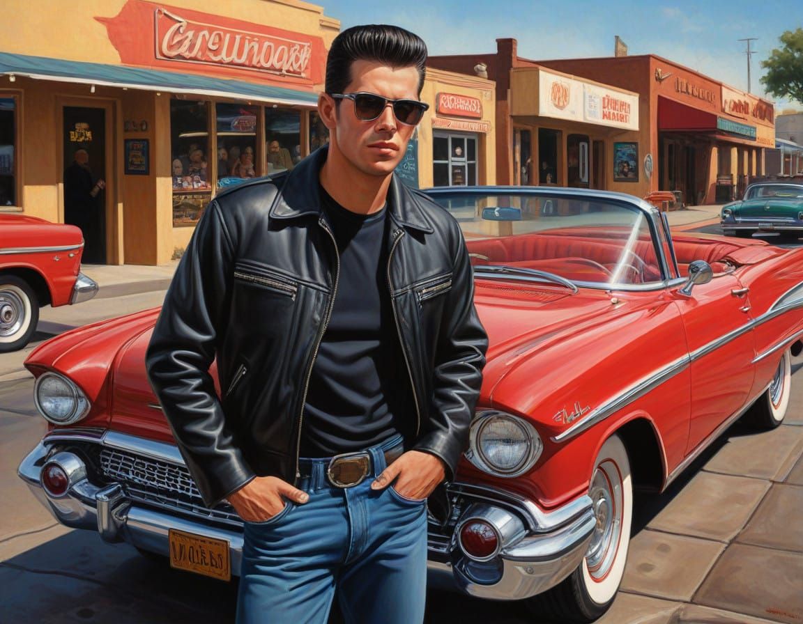 Rockabilly Teen Hangout in 50s Style