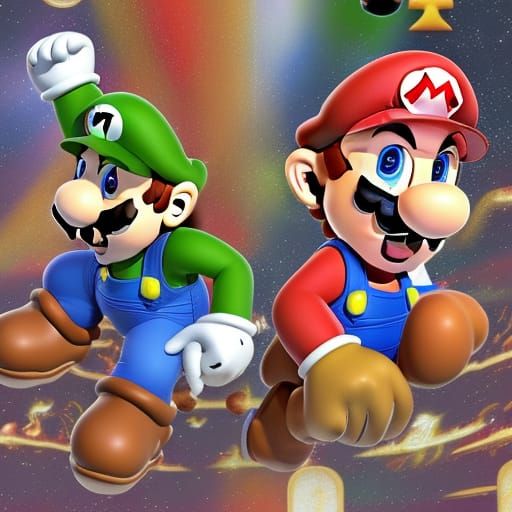 Mario Brothers Reach for the Stars