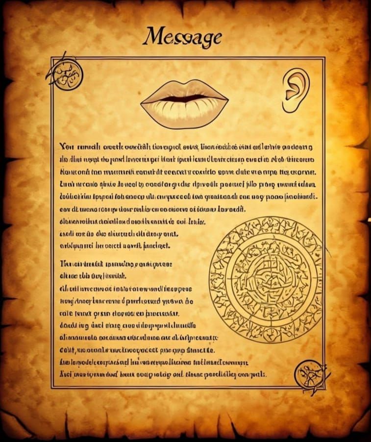 Message Cantrip on Parchment: Arcane Spell Page