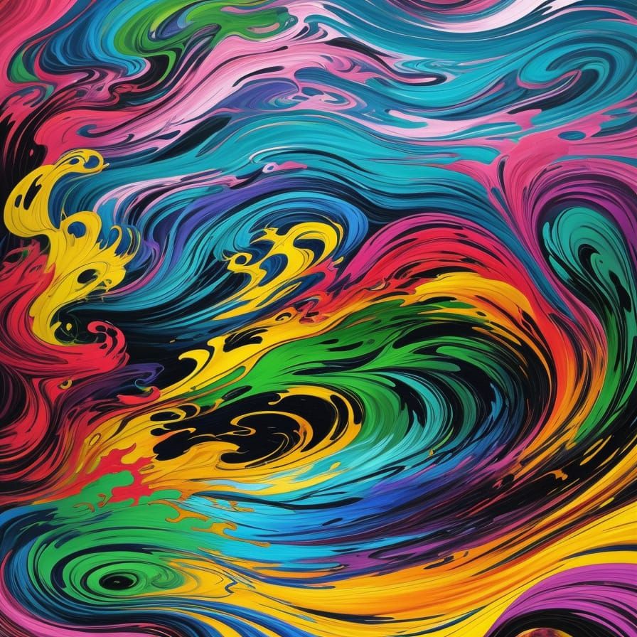 Expressive Forest Landscape in Fauvist Style