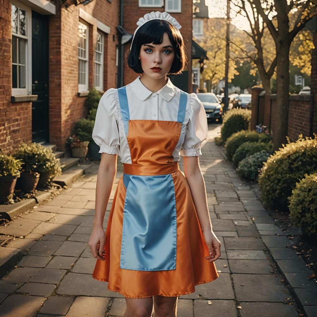 Boy in Orange Maid Dress, Cinematic Film Still