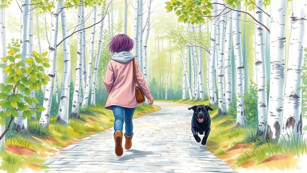 Dreamy Watercolour Painting of Enchanting Spring Scene