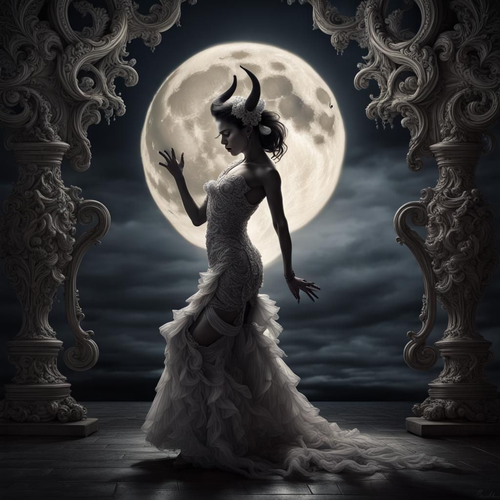 Devil's Dance in Pale Moonlight: Hyperrealistic Render