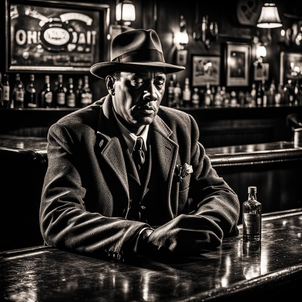Heartbreak at a 1940s Film Noir Jazz Bar