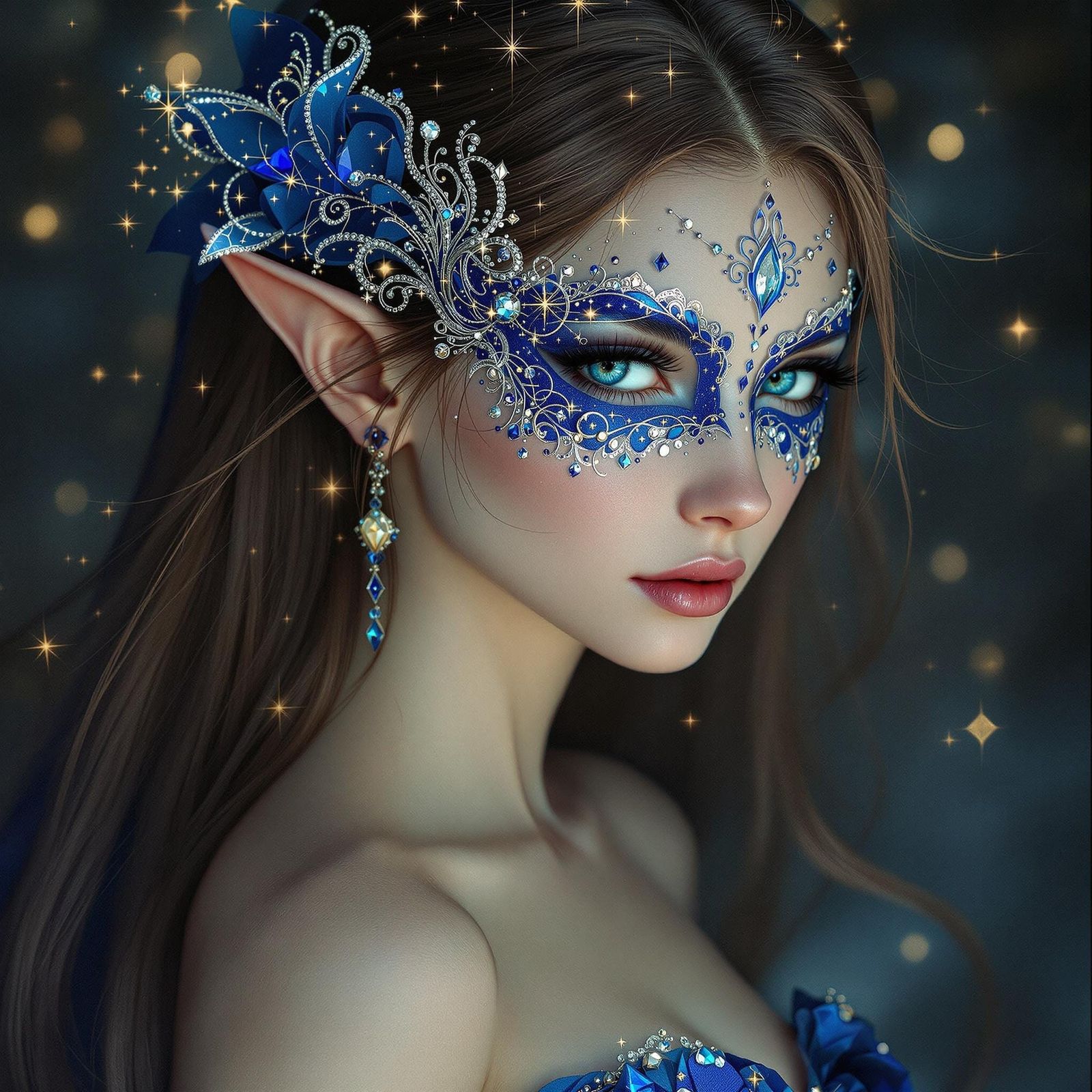 Ethereal Elven Beauty with Celestial Glow