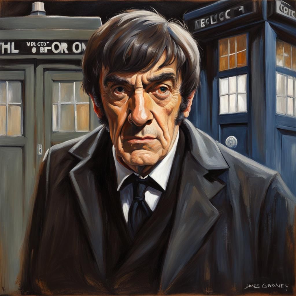 Patrick Troughton as Doctor Who: Oil Painting