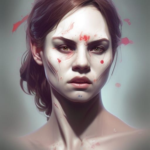 Hyperdetailed Zombie Portrait by Rutkowski, Artgerm, and Muc...