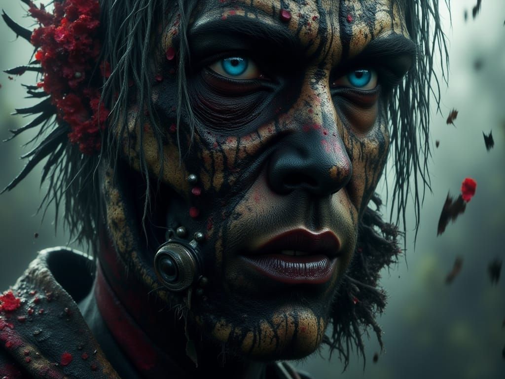 Grim Mood Concept Art Portrait with Dramatic Lighting