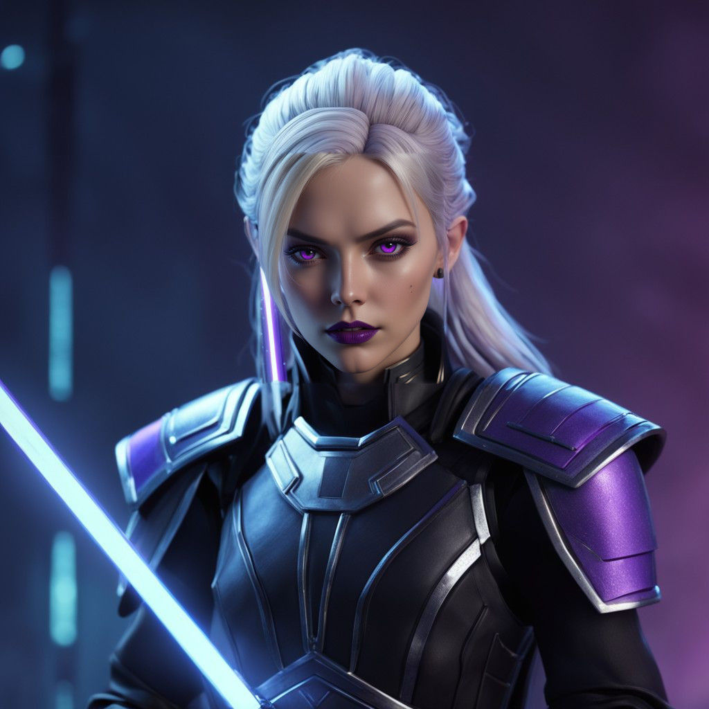 Jedi Warrior in Epic Black Armor