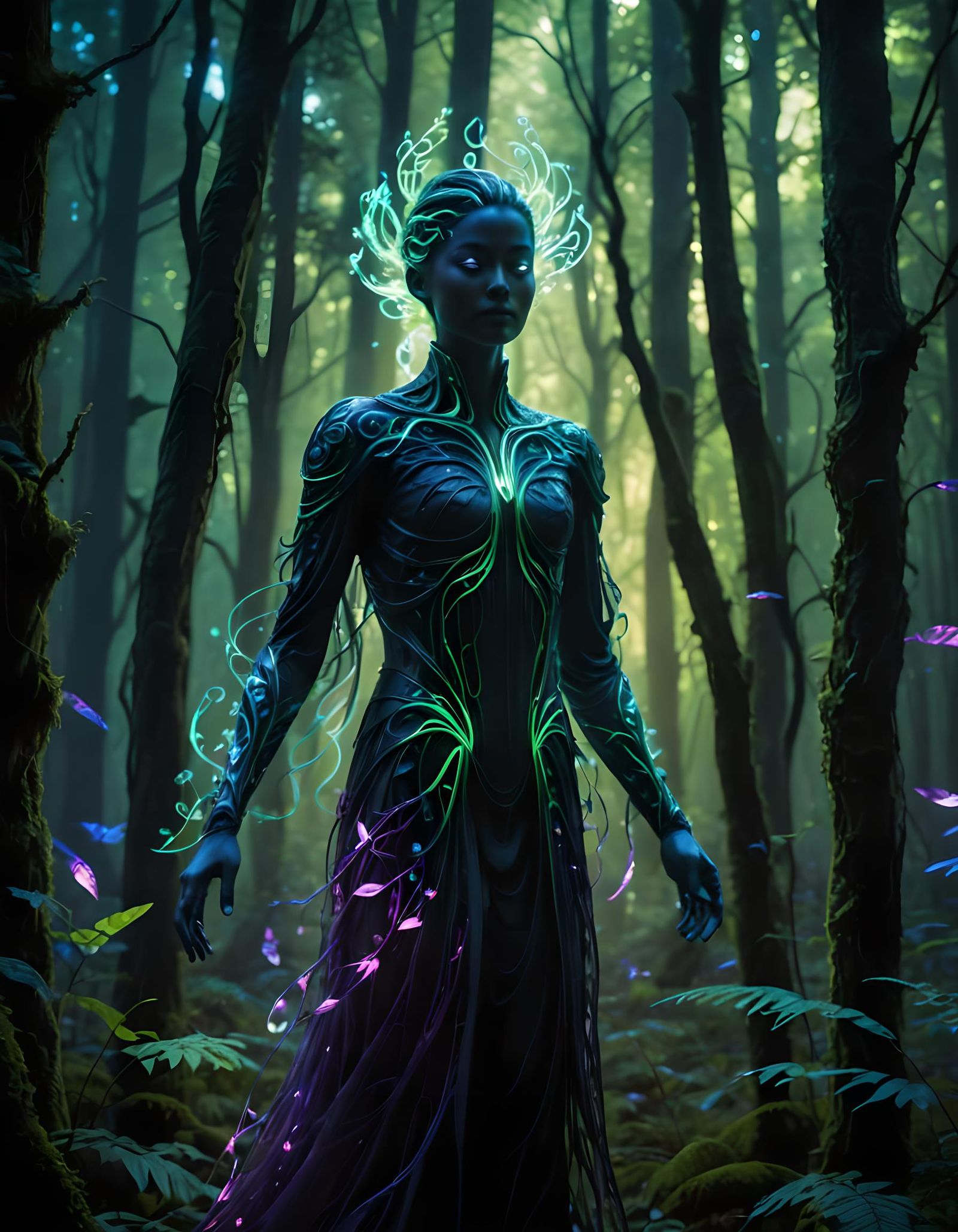 Radiant Glowing Full Body Portrait