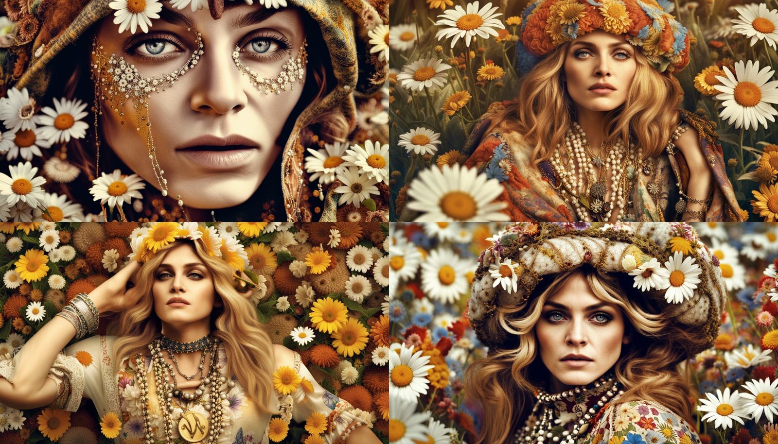 Madonna as a 60s Hippy in Daisies