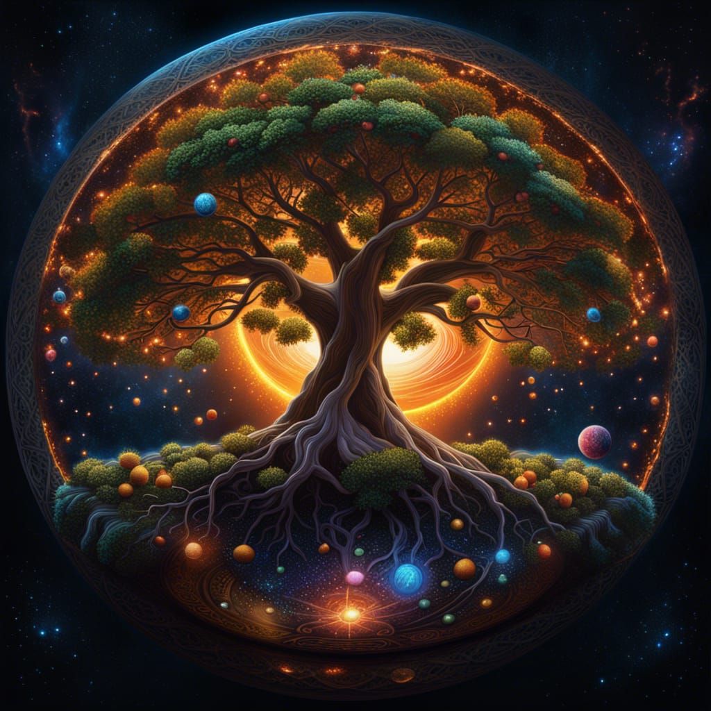 Cosmic Tree of Life: Planets Sheltered in Leaves