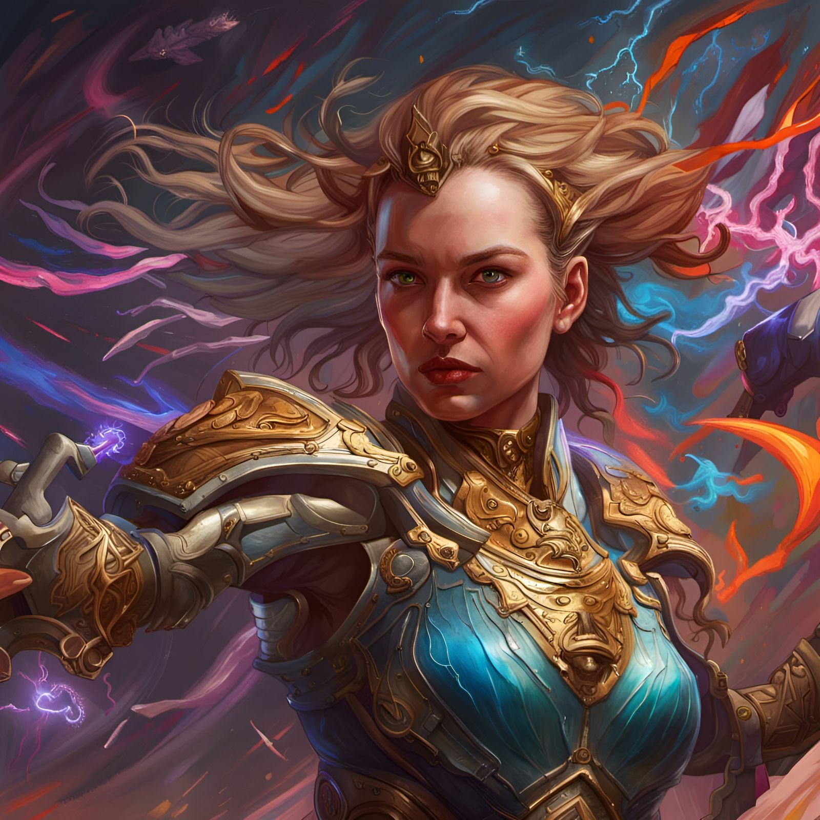 Sophia's Victory Over Yaldabaoth: Hyperrealistic Concept Art