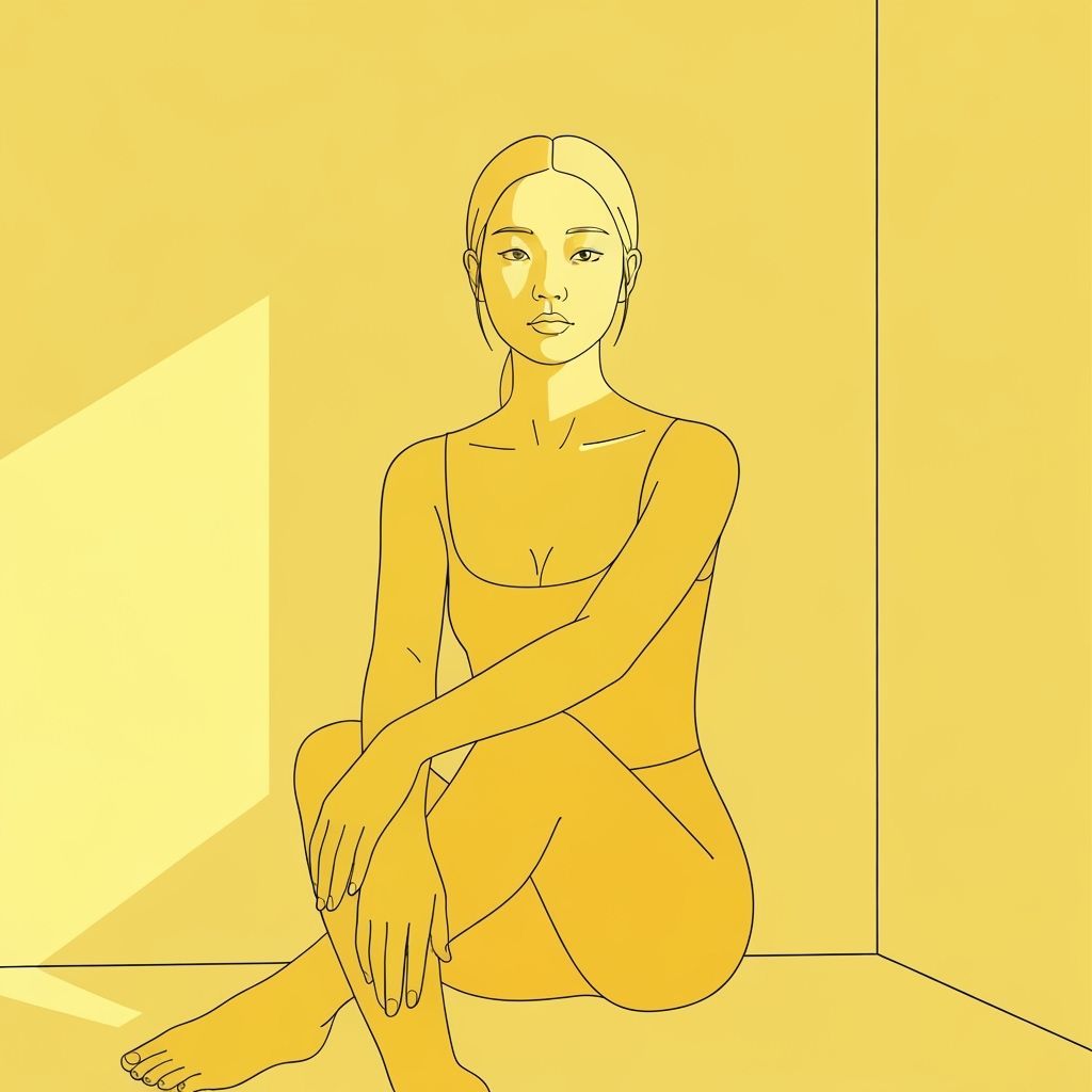 Minimalist Portrait Bathed in Golden Light