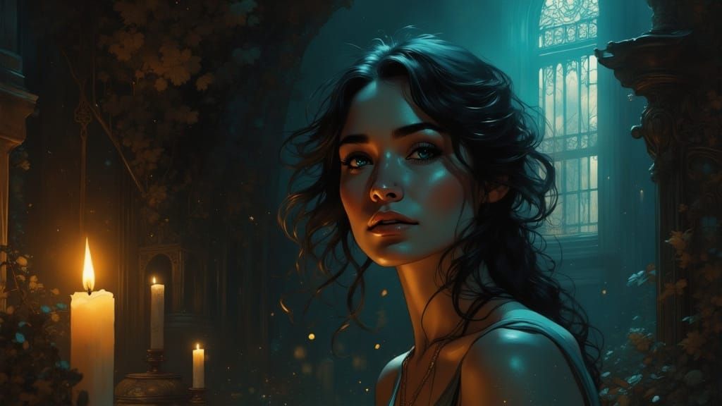 Terror Portrait in Haunted Mansion, Dynamic Lighting