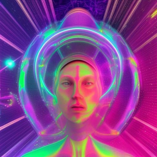 Holographic Astral Illustration of the Afterlife