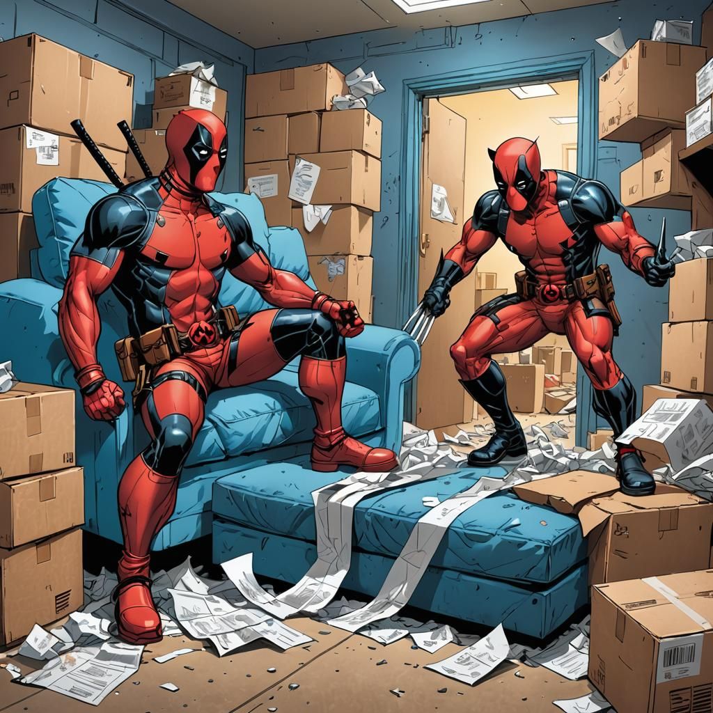 Deadpool and Wolverine's Moving Day Mishap