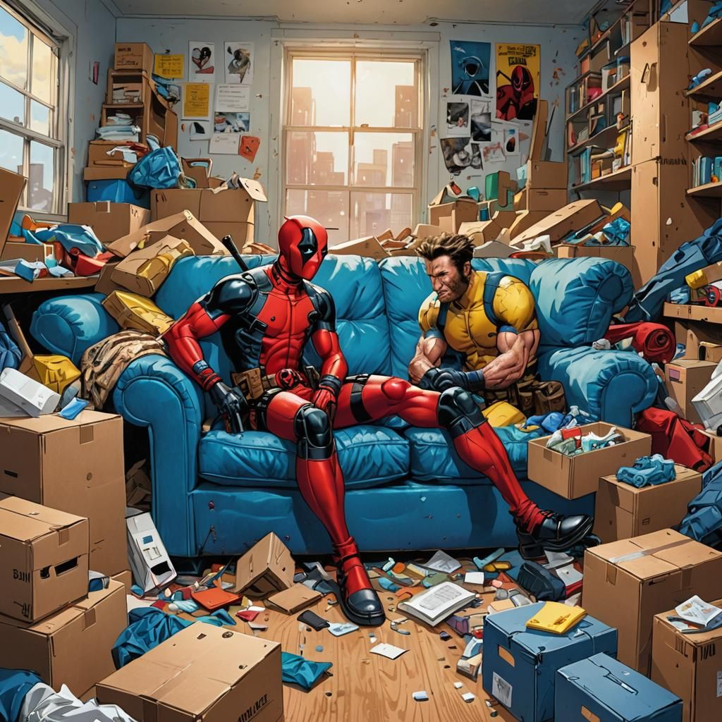Deadpool and Wolverine's Chaotic Moving Day: Comic Art