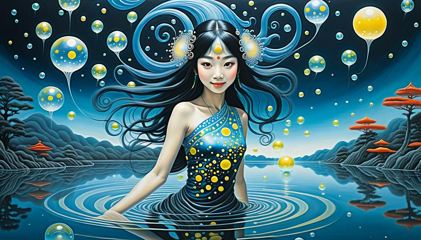 Water Elf Shaman Dances: Kusama and Miyazaki Style