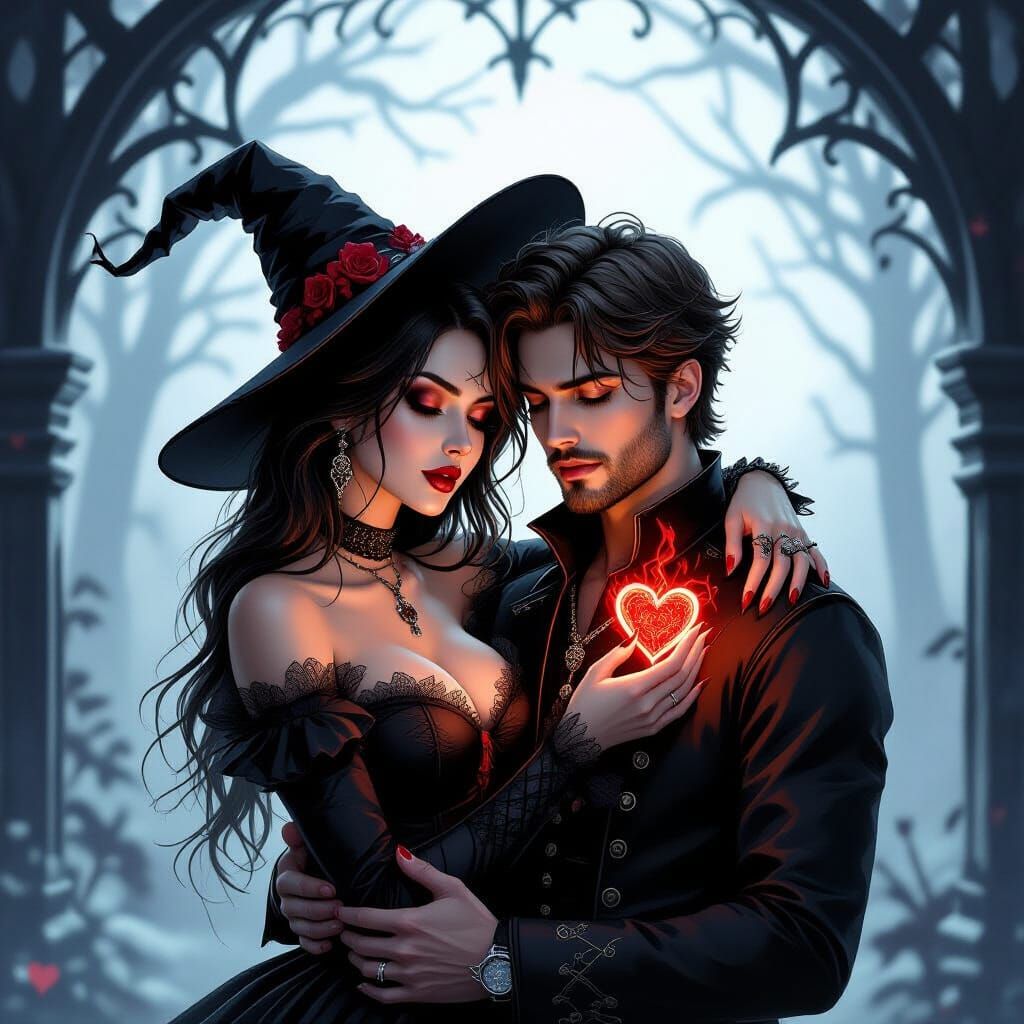 Gothic Witch Casts Eternal Valentine's Curse on Lover