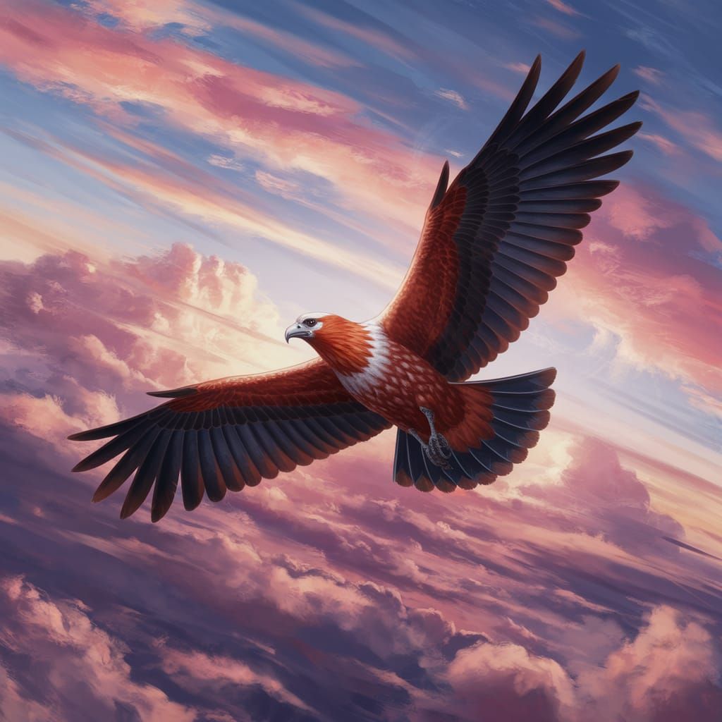Condor Soaring: Detailed Matte Painting
