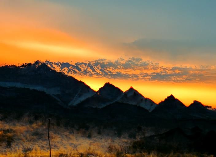 Sunrise over the mountains