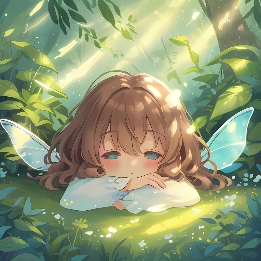 Mysterious Fairy Girl in Whimsical Forest Setting