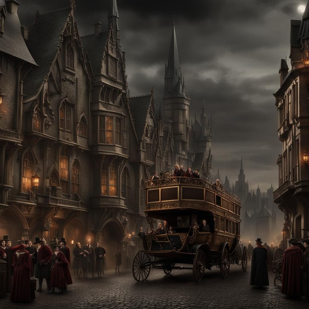 The Munster's Coach: Epic Cinematic Digital Painting