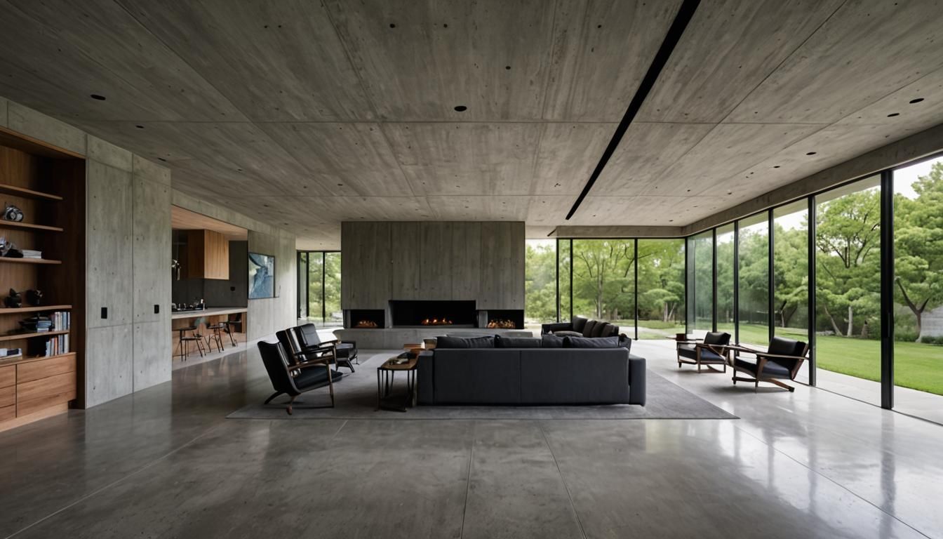 Modern House Merging Ando and Wright Architecture