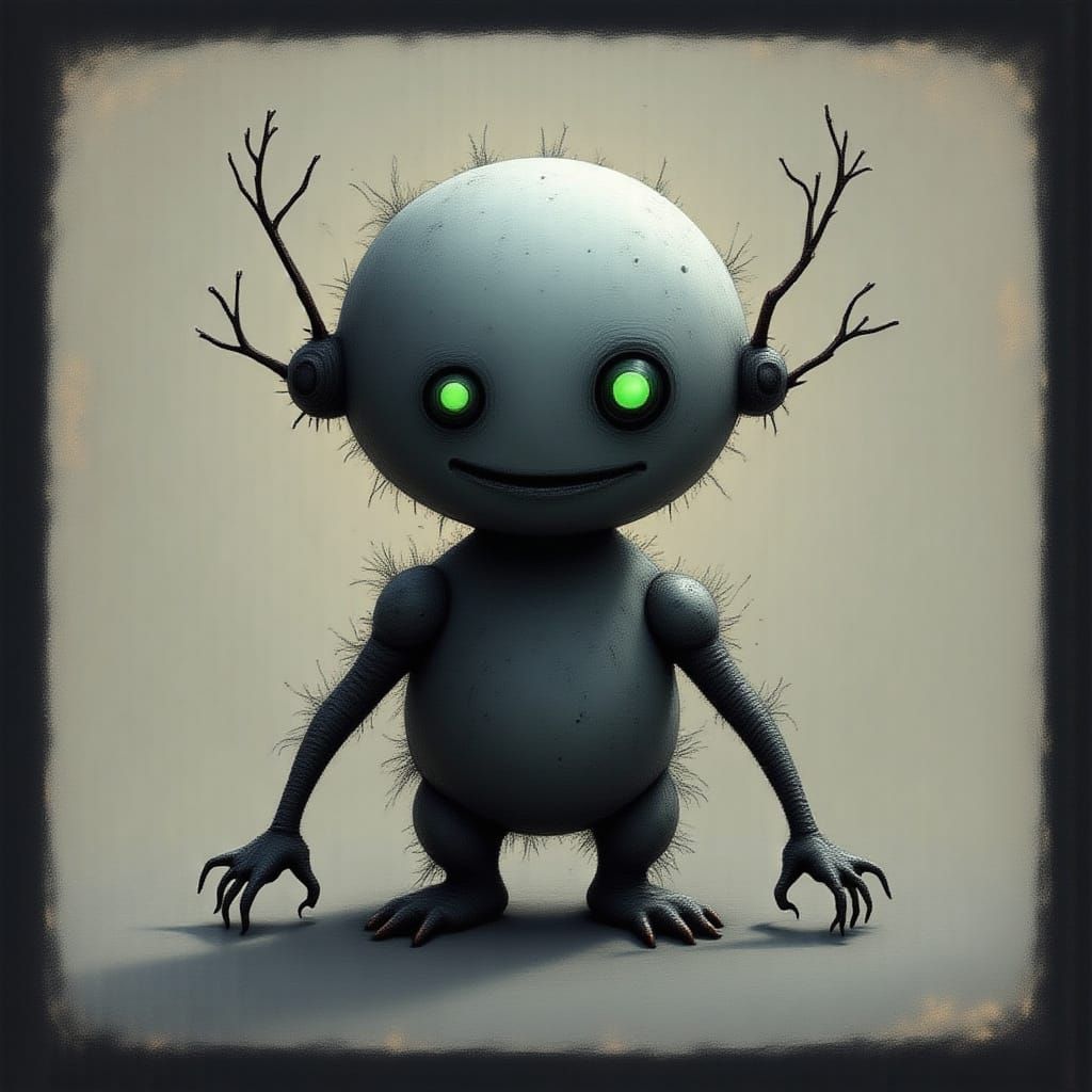 Cute Evil Robot Character Design