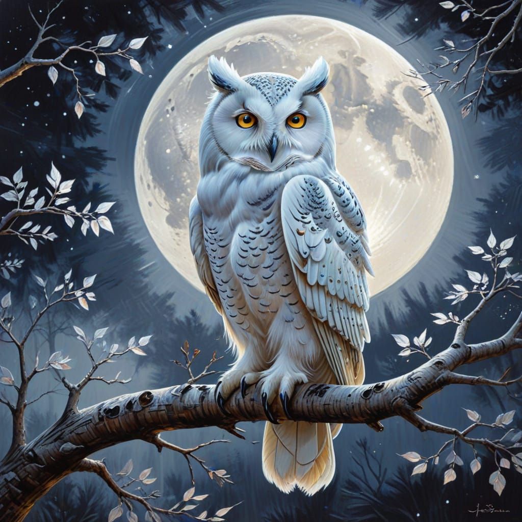 Soothing Nocturnal Scene in Pastel Hues