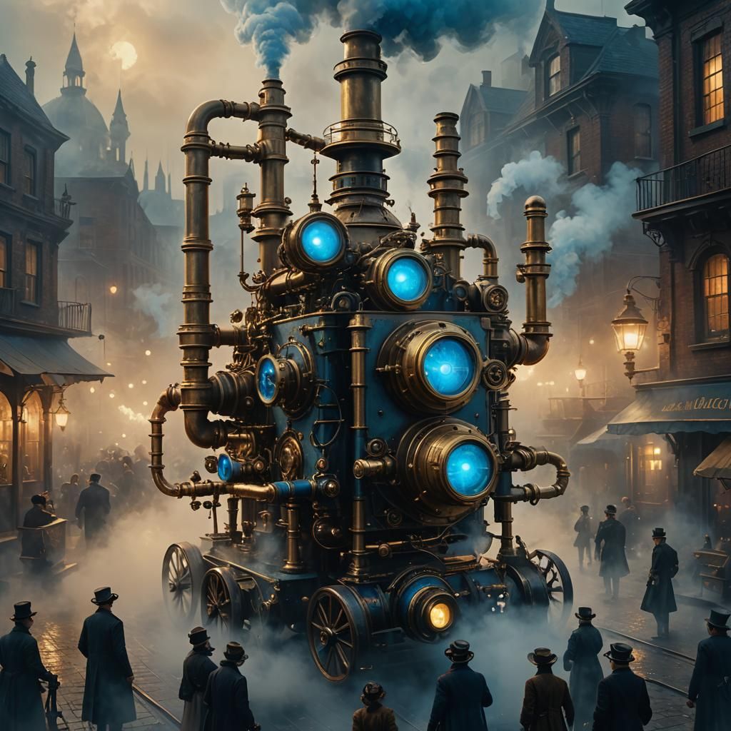 Steampunk Device Creates Wonder in Victorian Cityscape