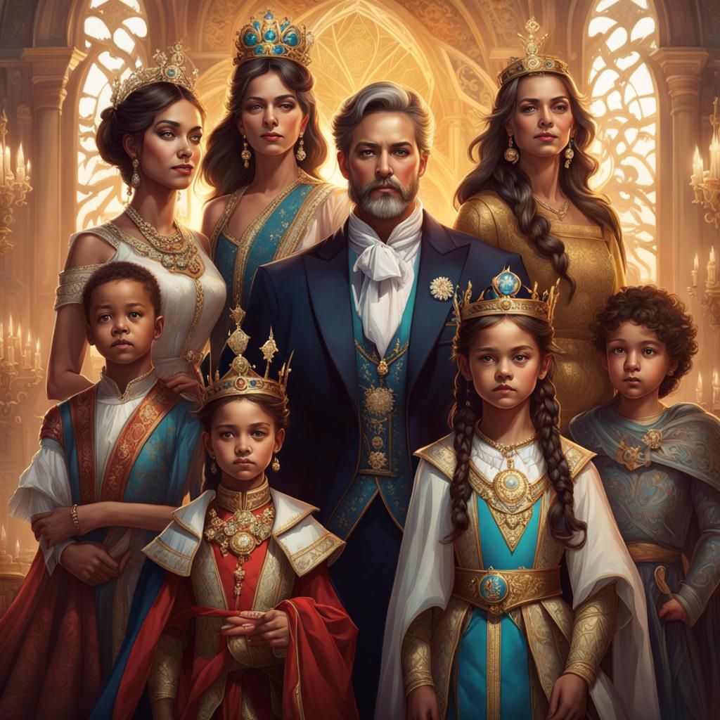 Fantasy Royal Family Portrait in 8K Resolution