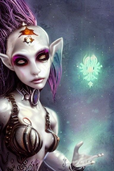 Cyborg Goddess: Glittering Fantasy Elf Fairy
