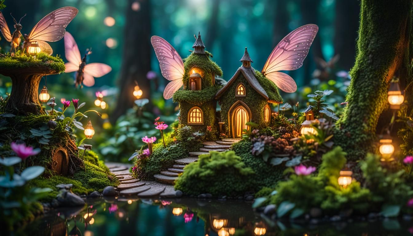 Epic Fairy Garden in a Magical Forest