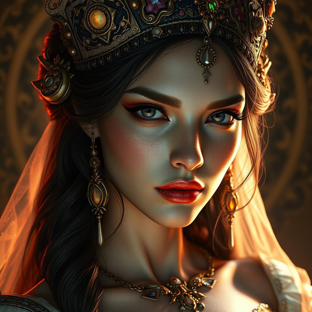 Ethereal Regal Beauty Captivates the Viewer