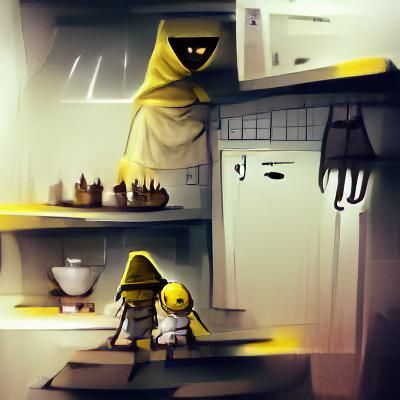 Nightmare Kitchen: A Surreal and Scary Scene